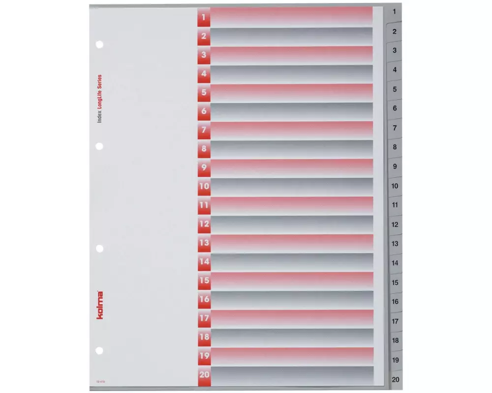 Kolma Register A4 XL LongLife 1-20