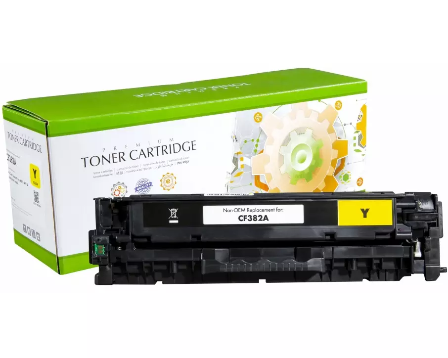 STATIC Toner cartridge compatible with HP CB382A yellow remanufactured 21.000 pages