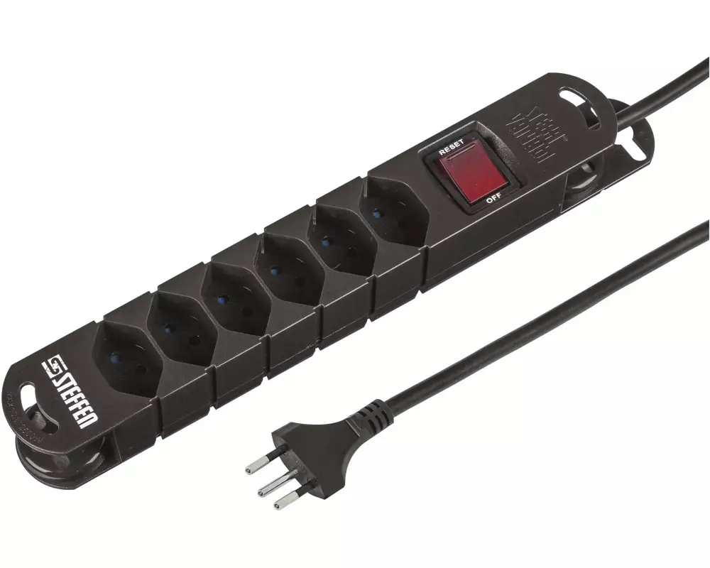 STEFFEN Steckdosenleiste STEBA VARIABL 6xT13 5 m