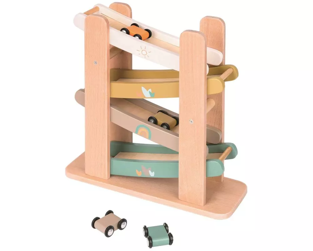 Spielba Holzspielwaren Auto-Überschlagbahn