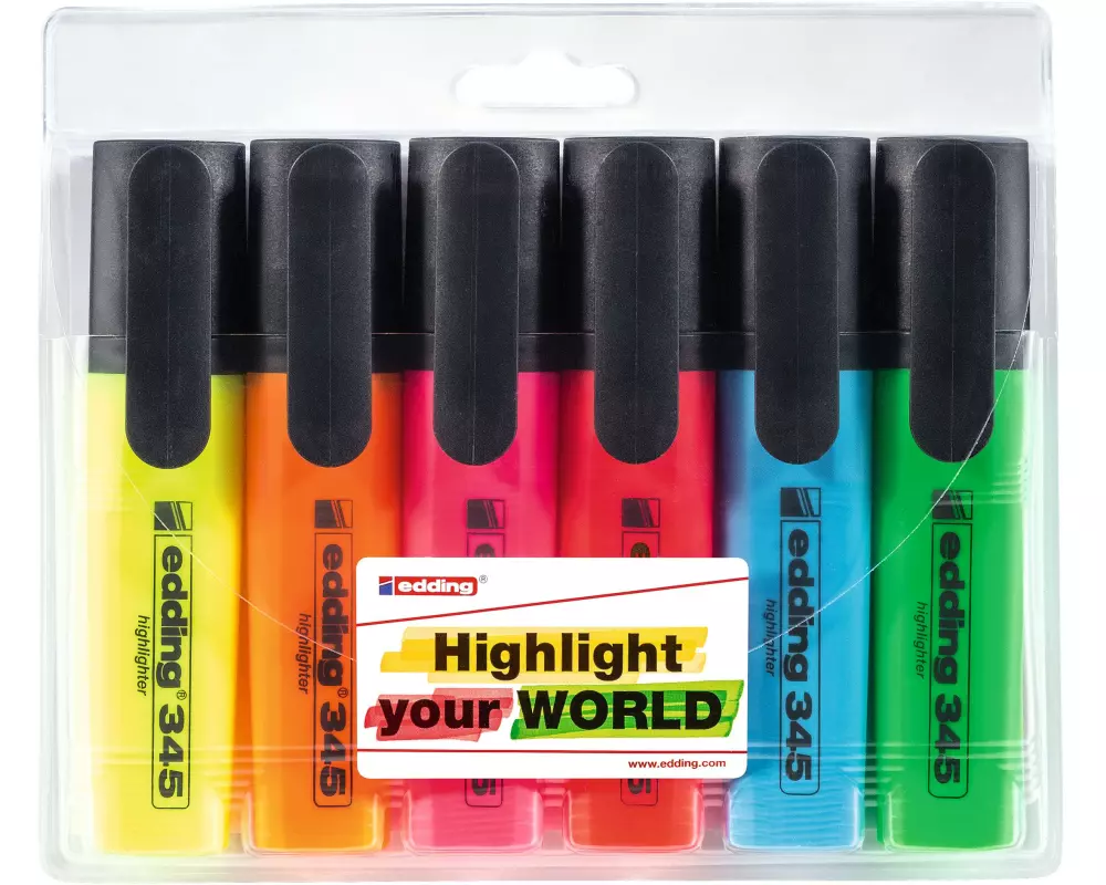 edding Textmarker 345, 6 Stück