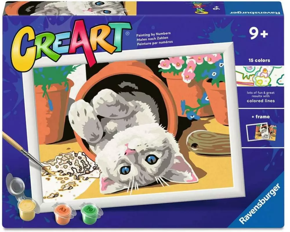Ravensburger Malen nach Zahlen CreArt – Freches Kätzchen