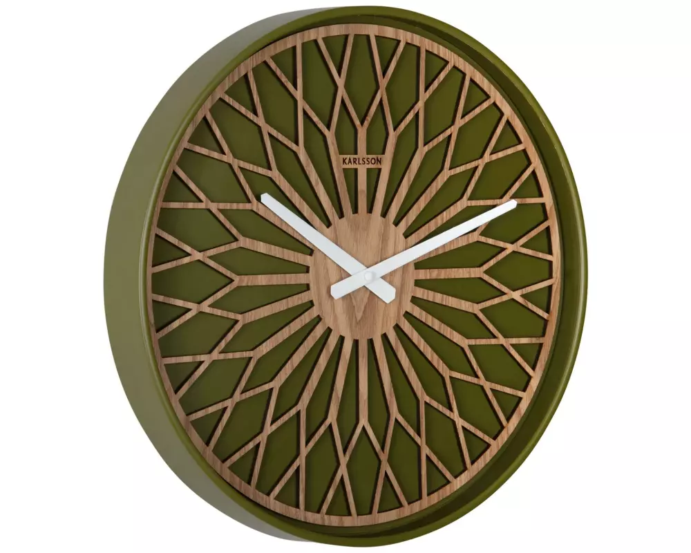 KARLSSON Wanduhr Girasol 40.6 cm, Luxus grün