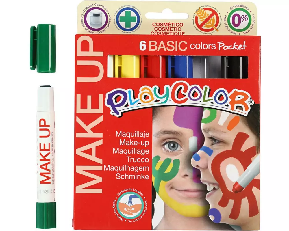 Eulenspiegel Schminkfarbe Stifte 6 Farben Basic