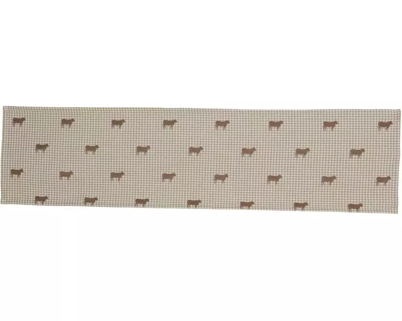 Hubatka Tischläufer Bella 135 cm x 35 cm, Beige