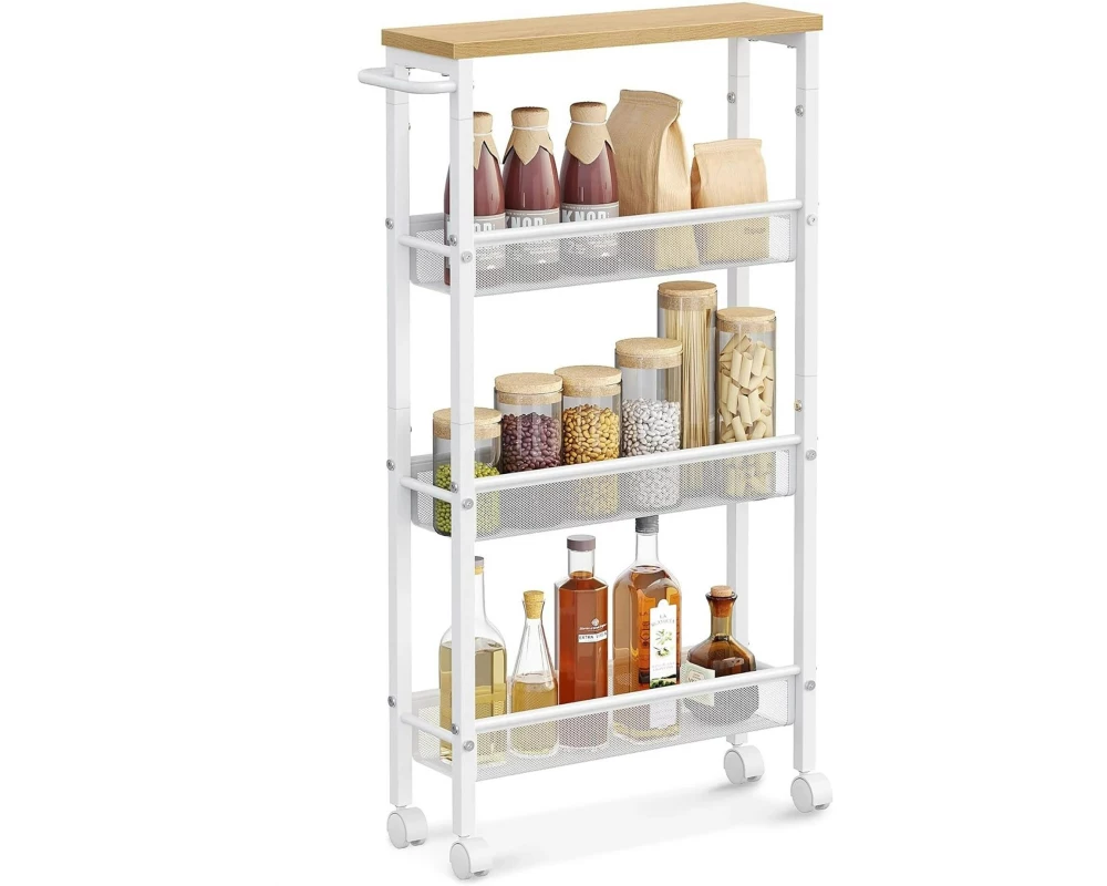 relaxdays Nischenwagen 77 x 13 x 45.5 cm Weiss