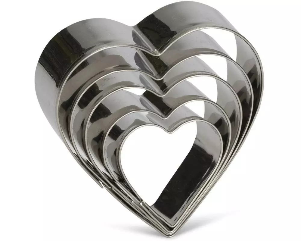 Patisse Guetzli-Ausstecher Herz, 5-teilig