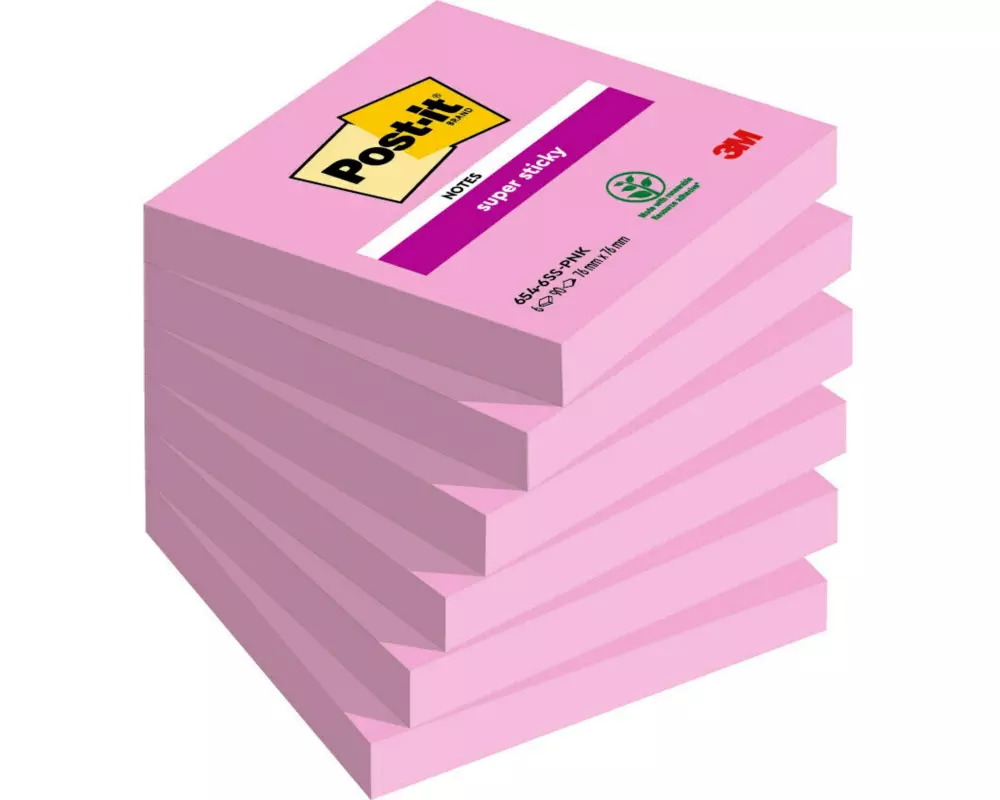 Post-it Notizzettel Super Sticky Tropical Pink 76 x 76 mm