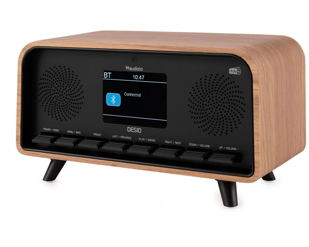 Audizio Desio-LWD Retro DAB+ Radio, Stereo, BT, holzfarben Beige