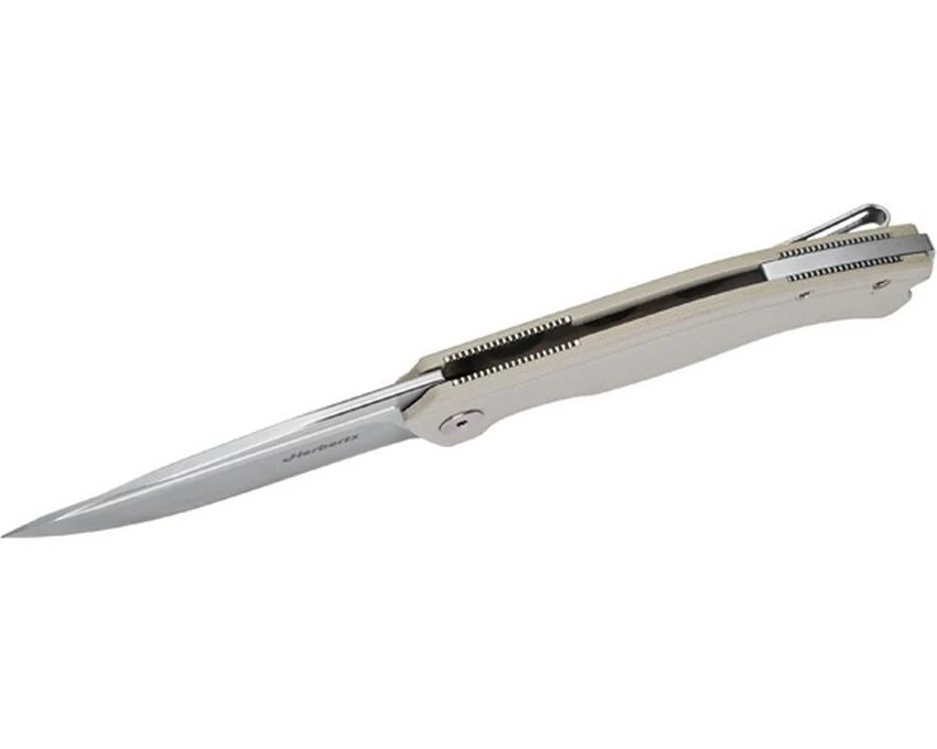 Herbertz Taschenmesser Kompakt Liner Lock G10 grau, stahlfarb. Klinge