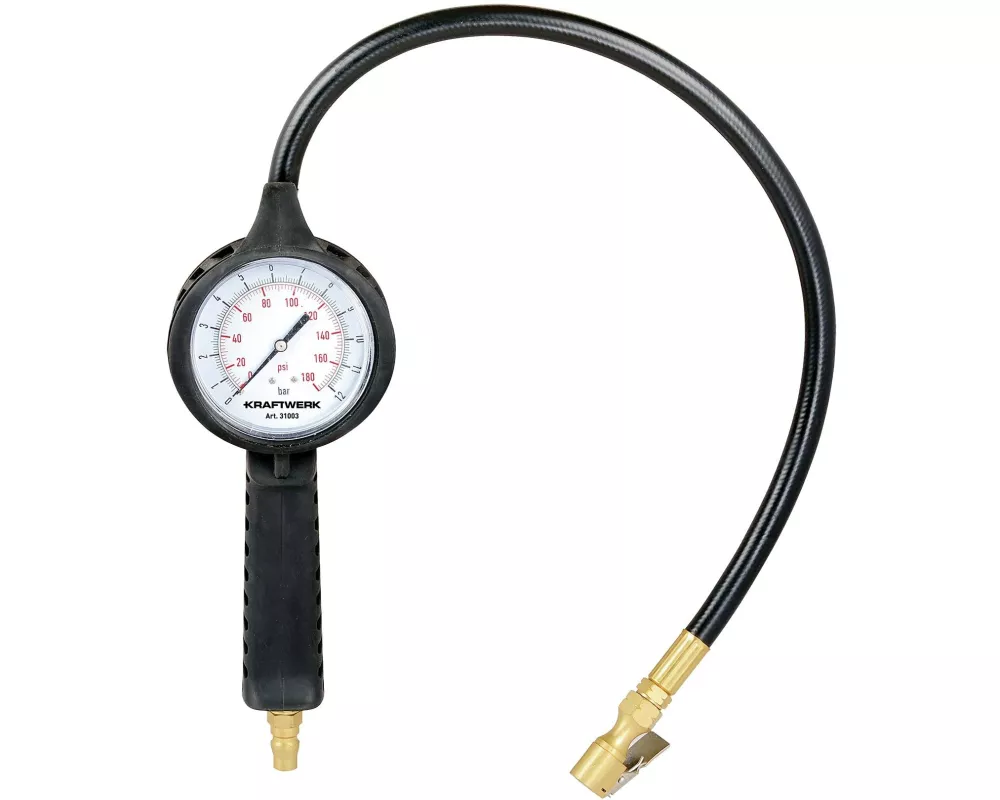 Kraftwerk Druckluft-Reifenfüllmesser 12 bar, Analog