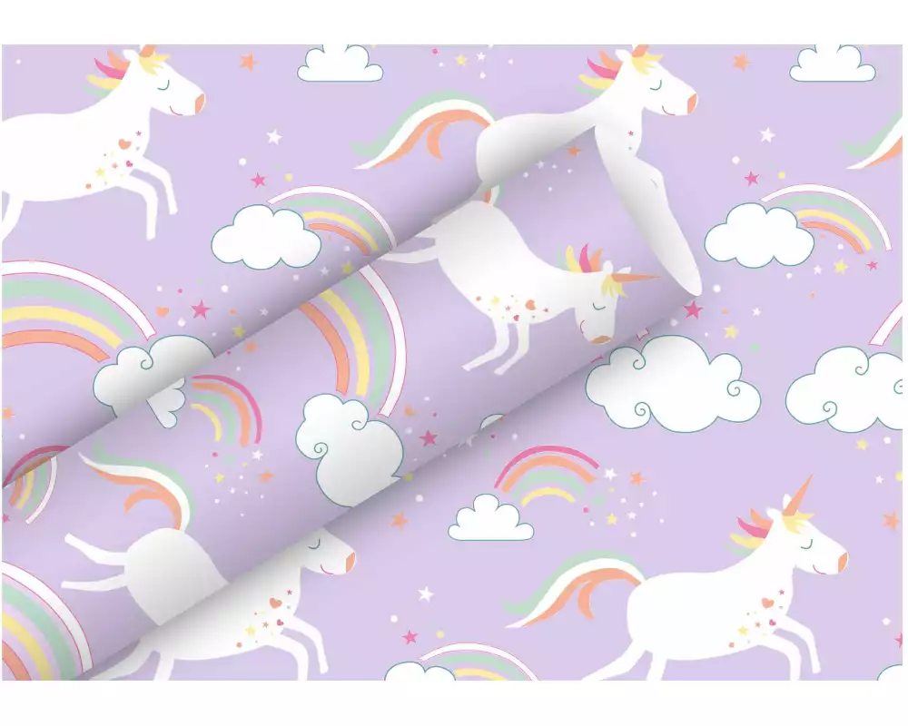 Braun + Company Geschenkpapier Unicorn 2 m x 70 cm
