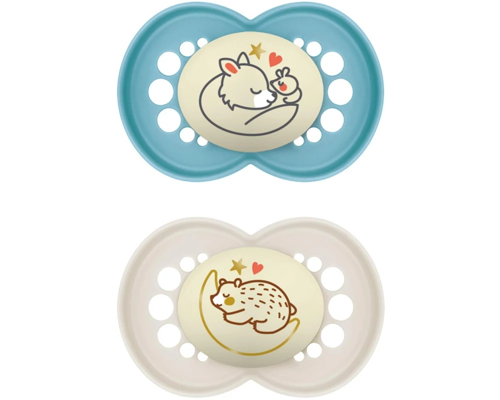 MAM Nuggi Original Night 2 Stk. Boy 6-16 Mt.