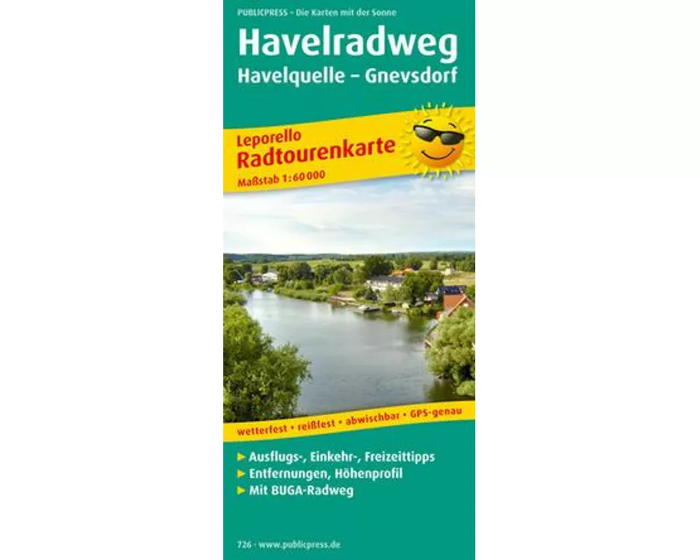 Havelradweg, Von der Quelle bis zur Mündung