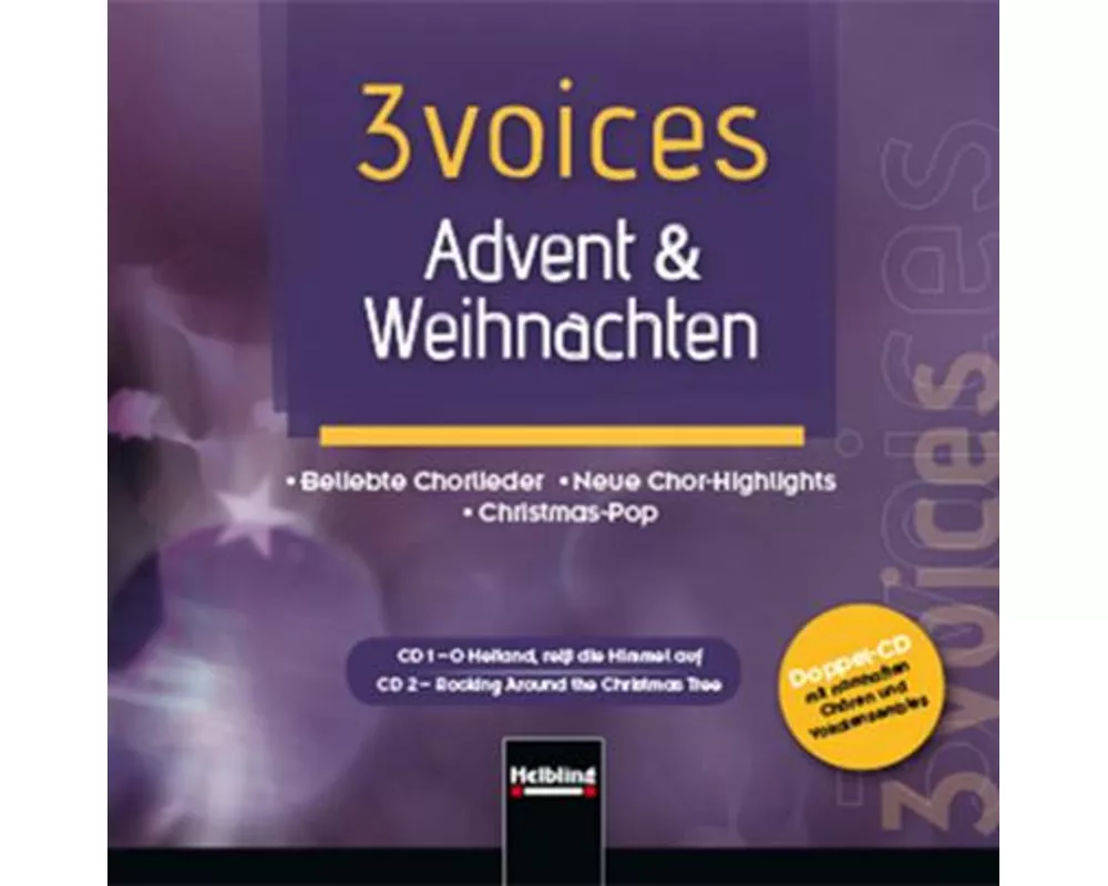 3 voices Advent & Weihnachten, Doppel-CD
