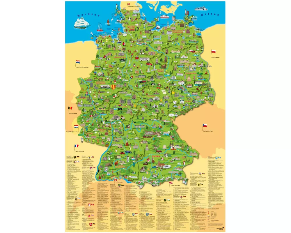 Illustrierte Deutschlandkarte
