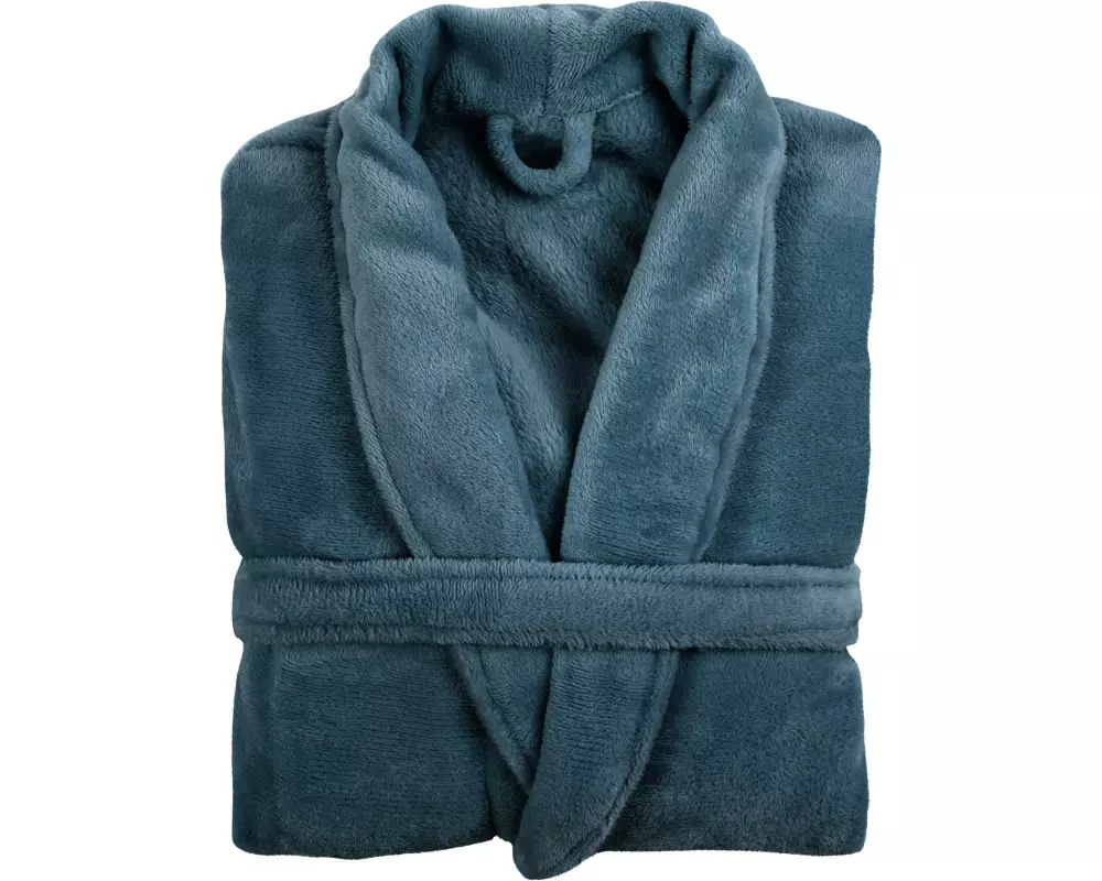 Tiseco Bademantel Cosy Mikroflanell Blau