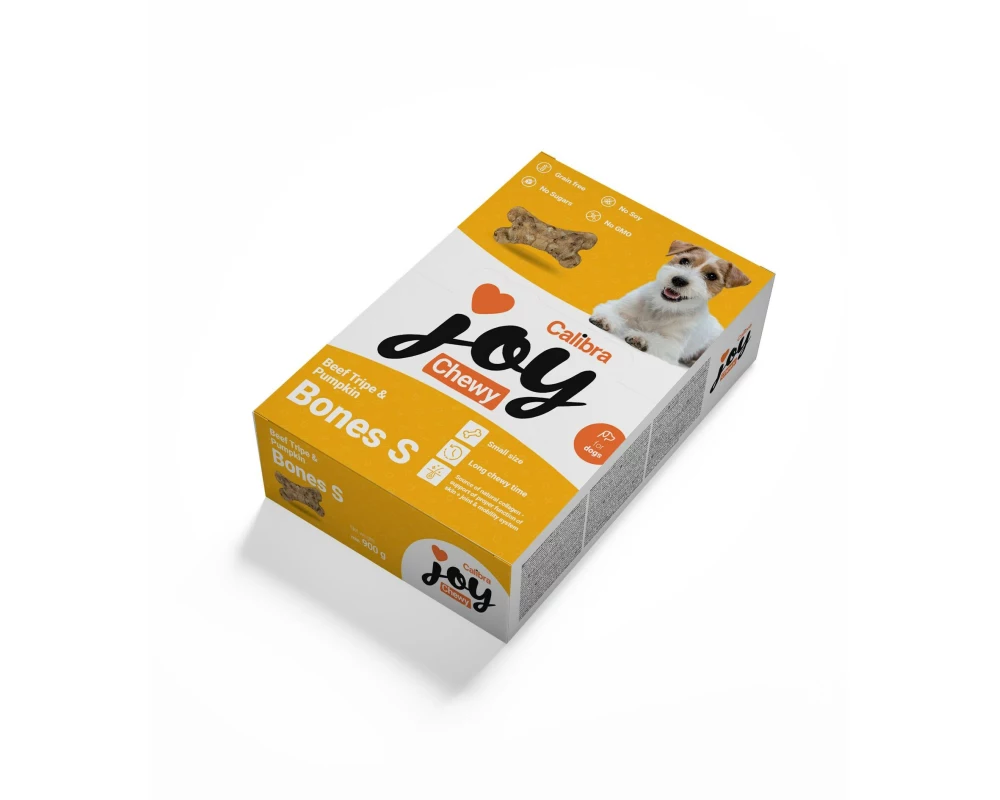 Calibra Joy Snack Chewy Rinderkutteln und Kürbis Knochen S 900 g