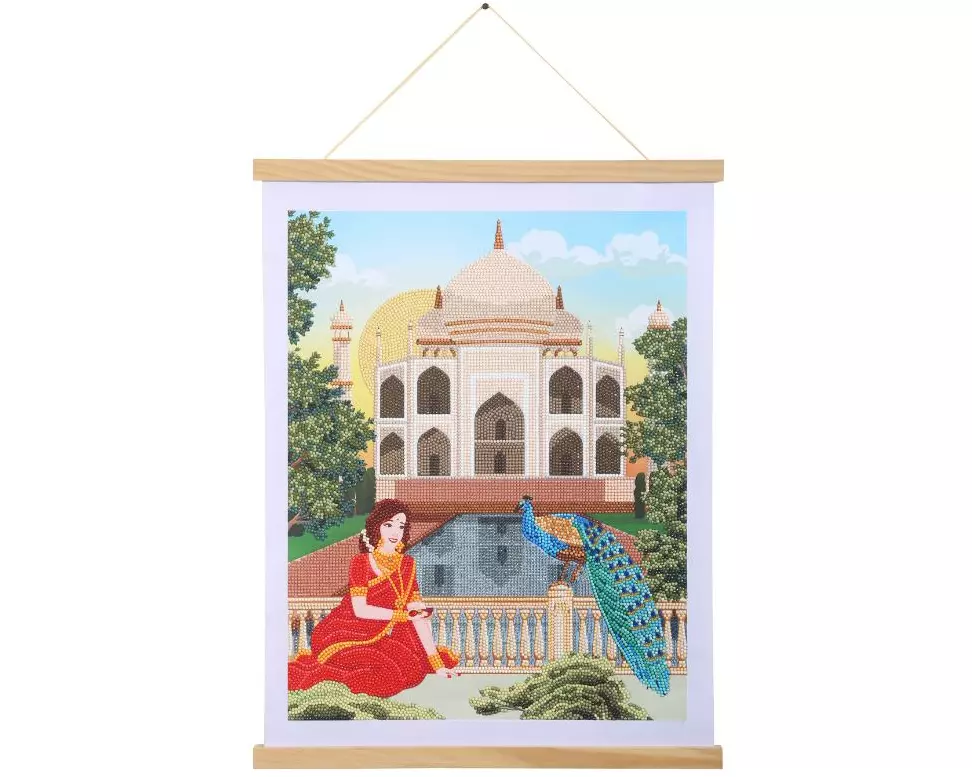 CRAFT Buddy Bastelset Crystal Art Scroll India 35 x 45 cm