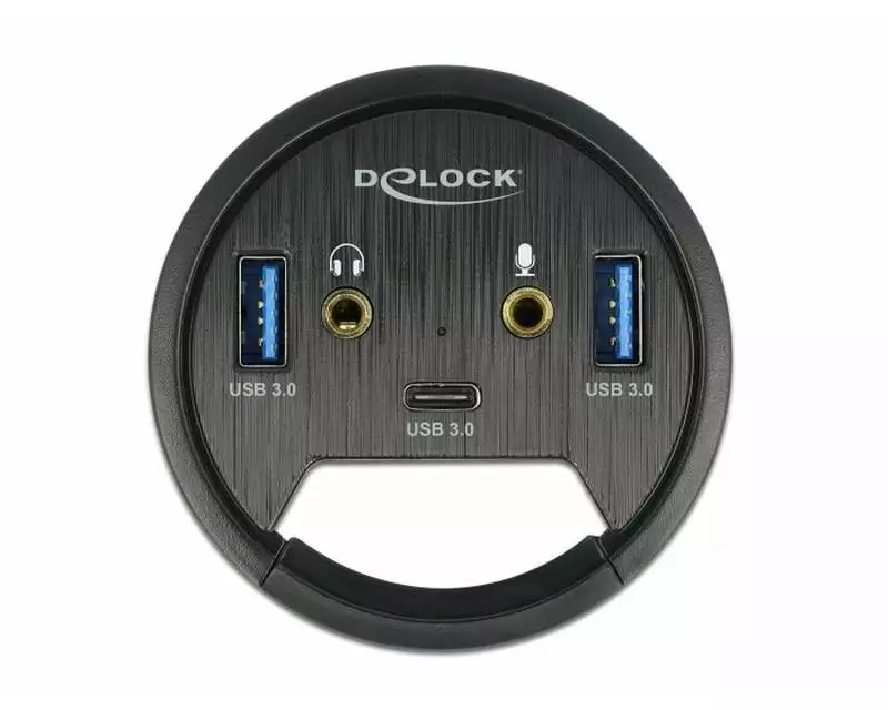 Delock Tisch-Hub USB 3.0 Typ A/C + HD Audio