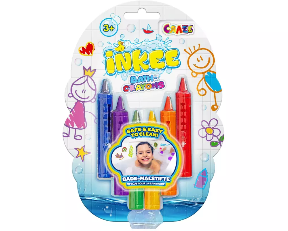 Craze Badespielzeug Inkee Bade-Malstifte 6er Set