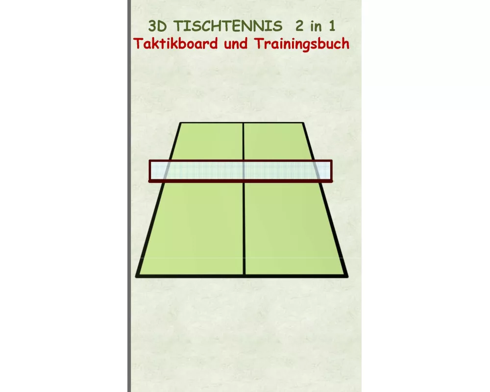 3D Tischtennis 2 in 1 Taktikboard und Trainingsbuch