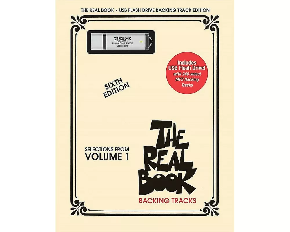 The Real Book Play-Along Volume 1 USB Flash Drive with Backing Tracks Jazz Sheet Music Collection for C Instruments 240 Songs with Professional Rhythm