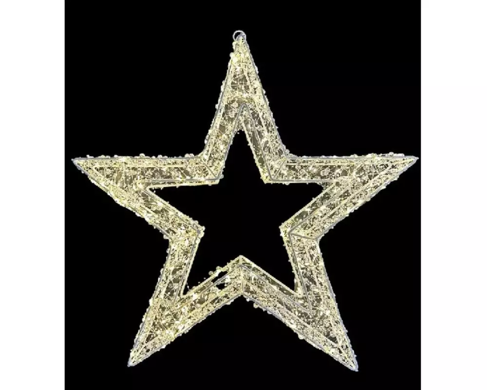 Dameco LED Stern Weiss Outdoor, 50 cm x 8 cm x 50 cm