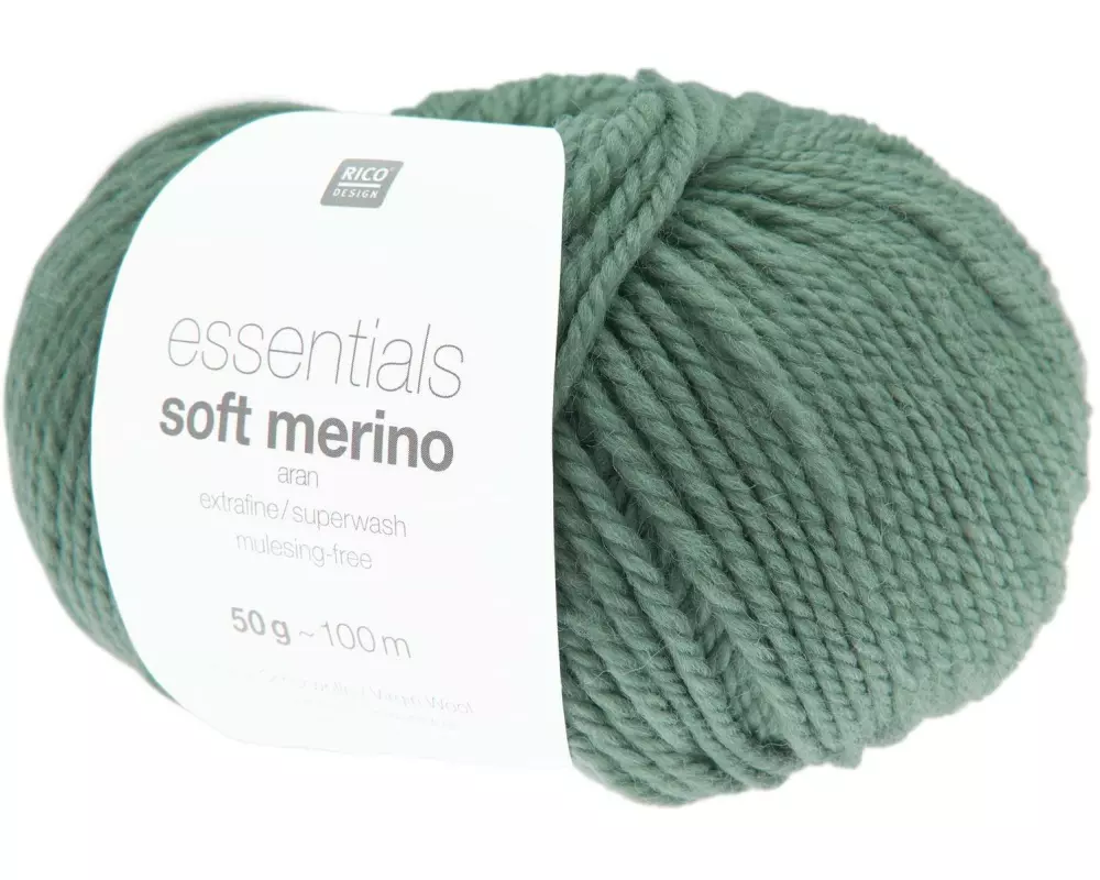 Rico Design Wolle Soft Merino aran 50 g, Lindgrün