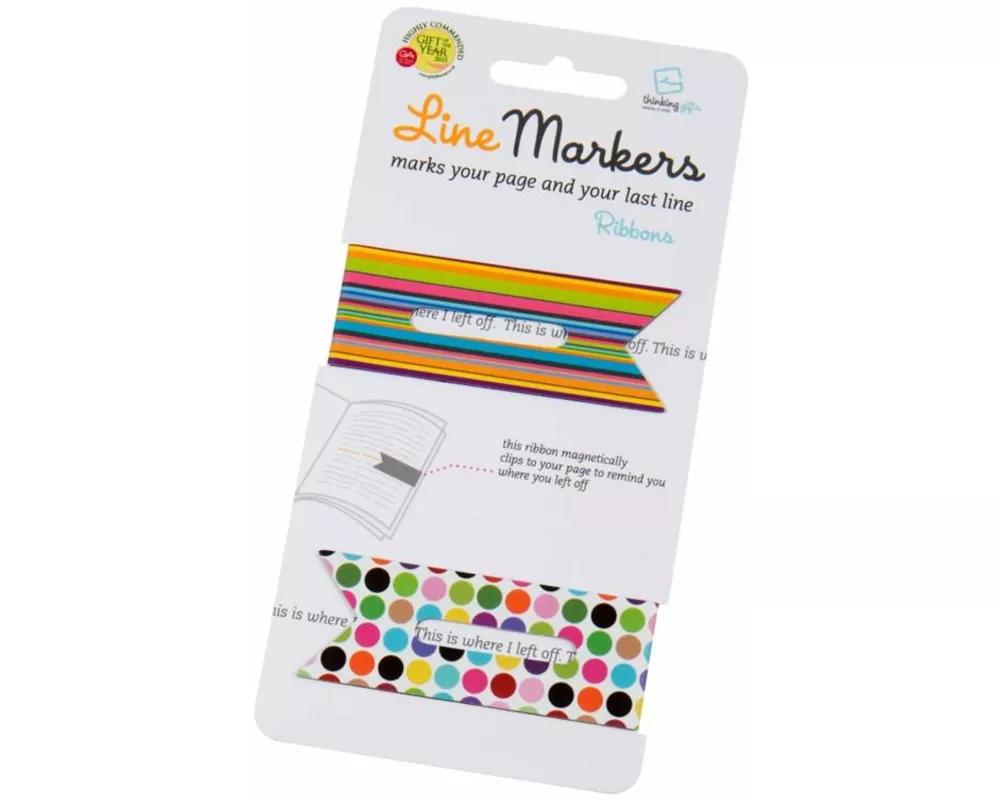 Line Markers (Ribbons/Geschenkbänder) - Magnetische Lesezeichen - 2er Set