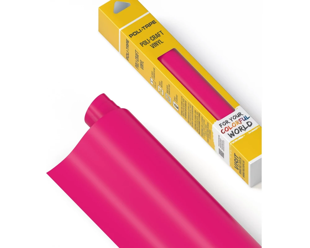 Poli-Tape Vinylfolie Permanent 30.5 x 183 cm, Pink matt