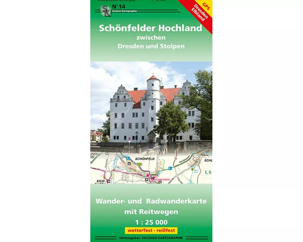 Schönfelder Hochland zwischen Dresden und Stolpen 1 : 25 000