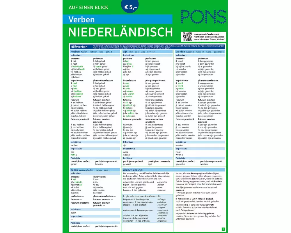 PONS Verben auf einen Blick Niederländisch