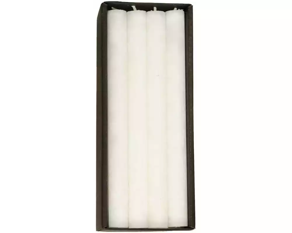 Schulthess Kerzen Stabkerze Weiss 4 Stück, 24 x 2.2 cm