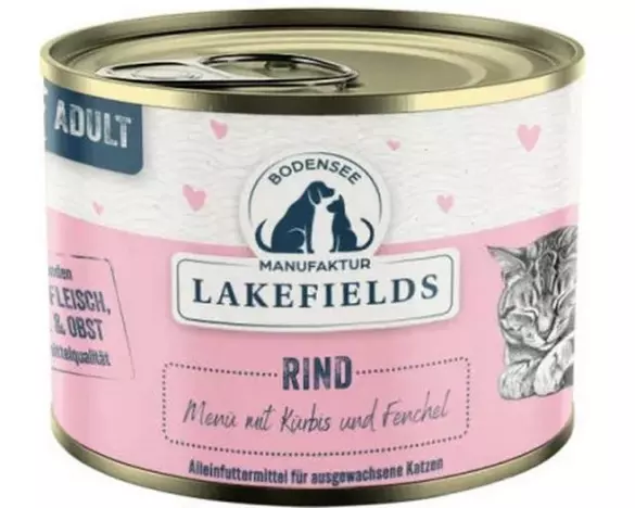 Lakefields Dosenfleisch-Menü Rind mit Kürbis und Fenchel 200 g