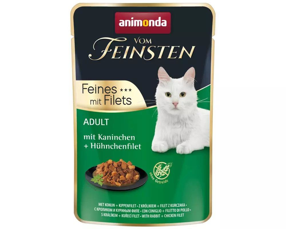 animonda Nassfutter Vom Feinsten mit Filet Kanin & Huhn, 85 g