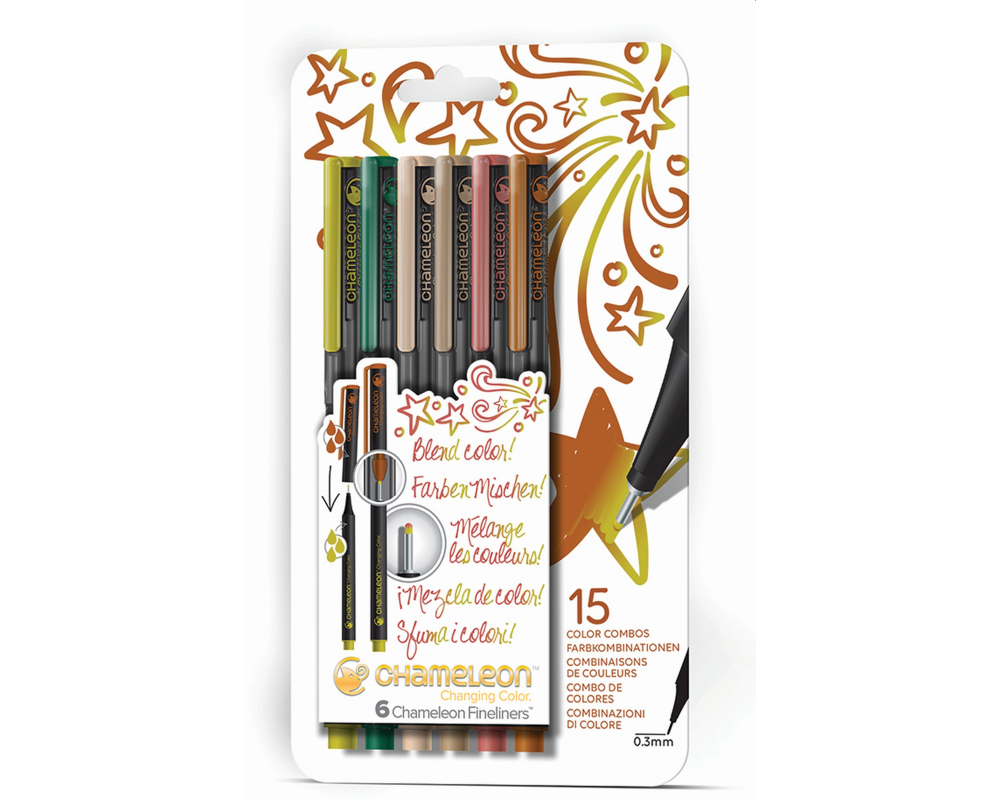 CHAMELEON Fineliner Set 0.3mm FL0602 6 Farben Nature