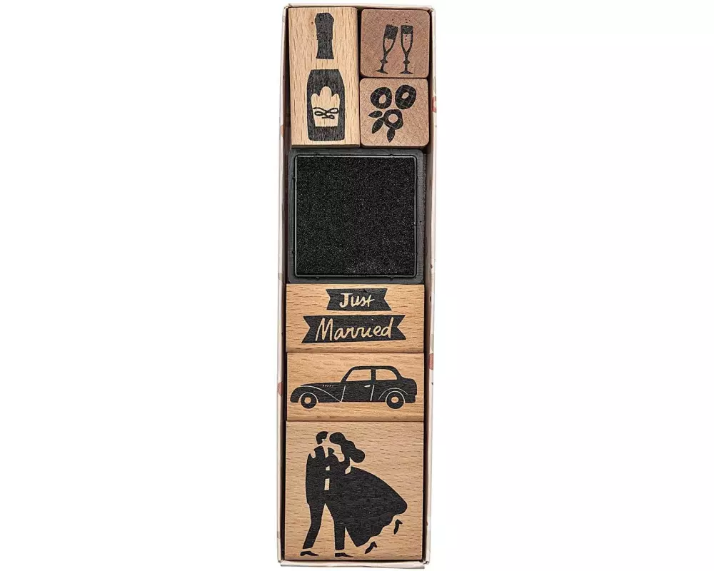 Rico Design Motivstempel-Set Just Married mit Kissen