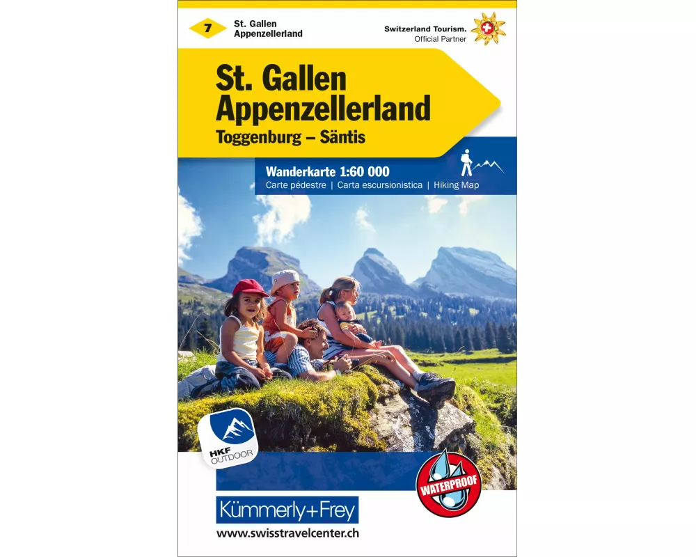 Kümmerly+Frey Wanderkarte 7 St. Gallen, Appenzellerland 1:60.000