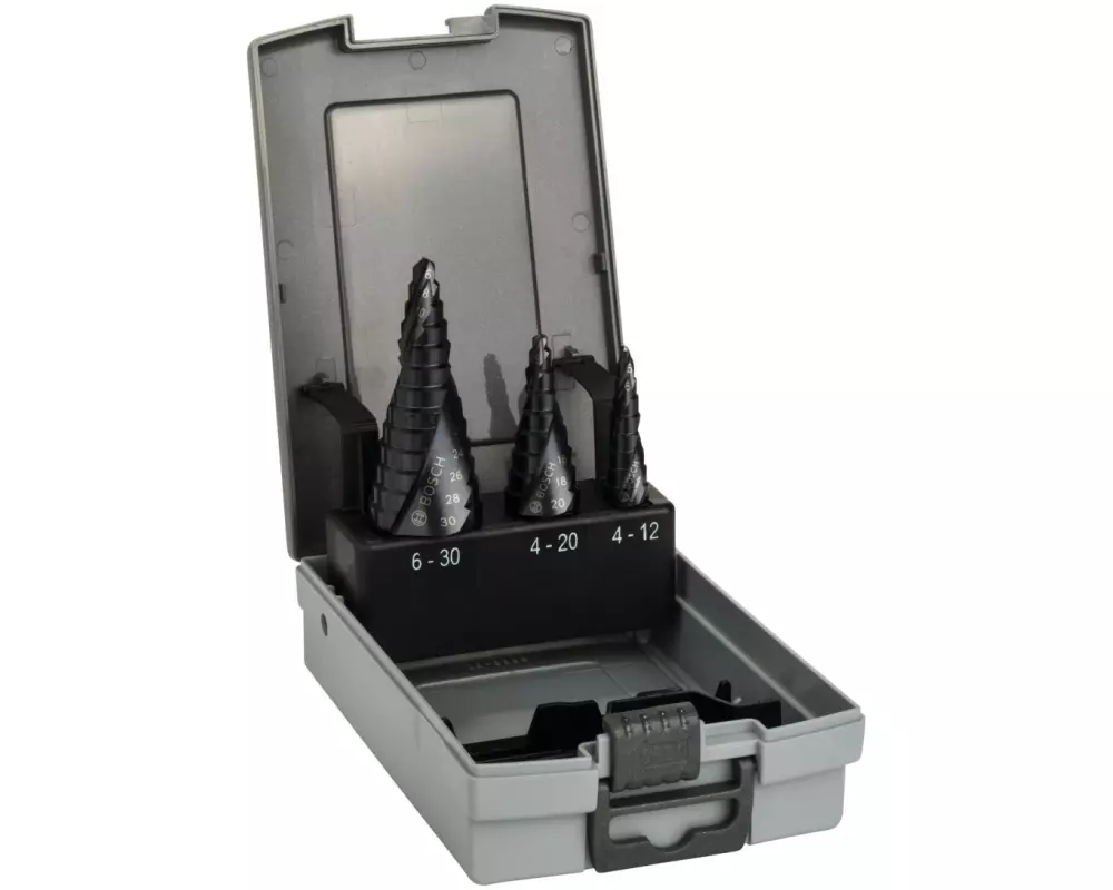 Bosch Professional Stufenbohrer Set HSS-AITiN, 3-teilig