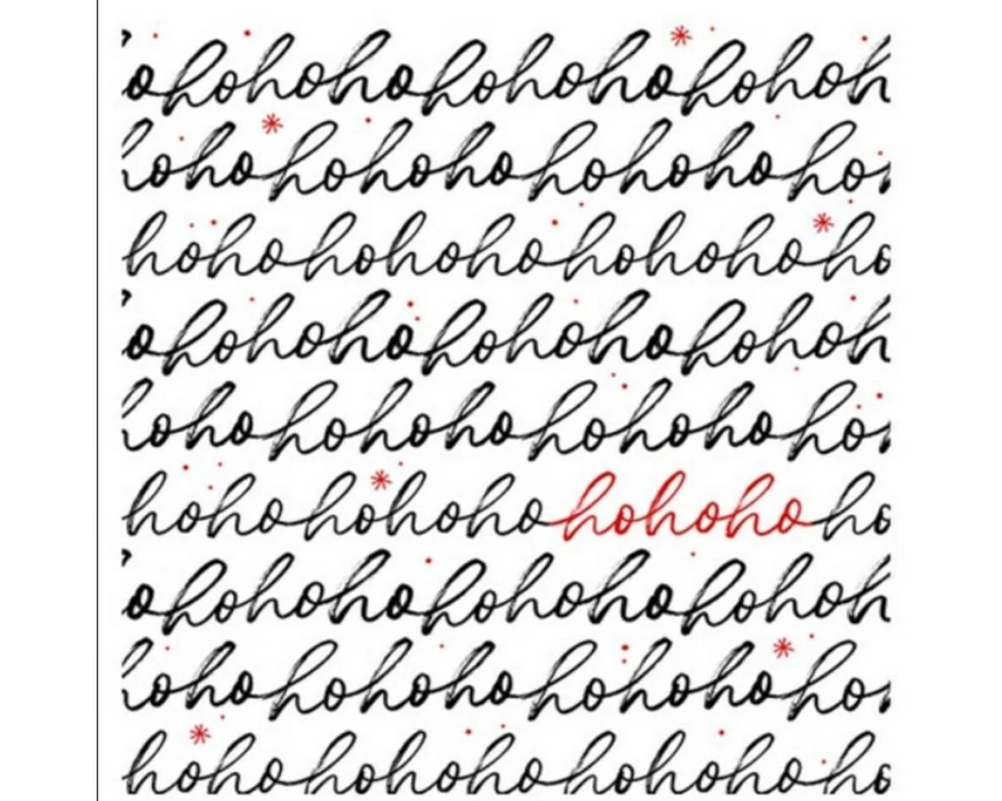 Braun + Company Weihnachtsservietten hohoho lettering 20 Stück