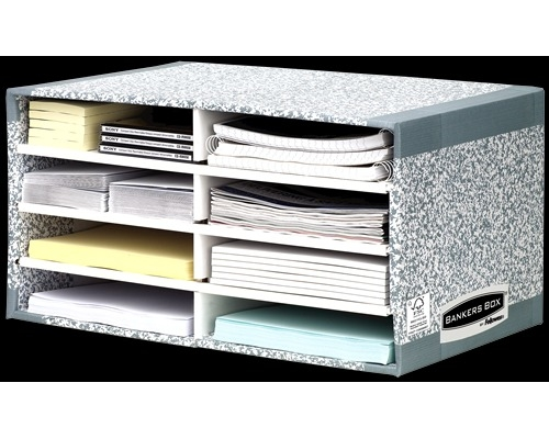 FELLOWES BankersBox Ablegesystem 08750EU grau/weiss 8 Fächer