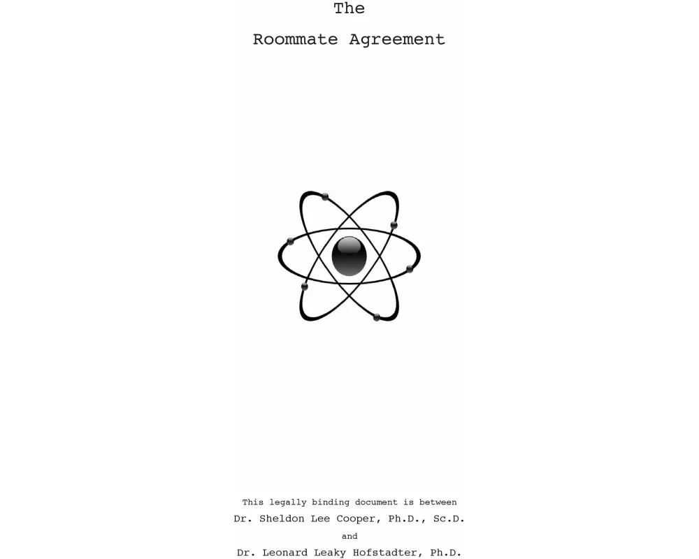 Sheldon's Roommate Agreement
