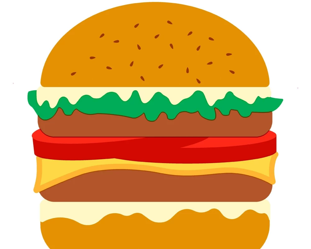 Paper + Design Papierservietten Airlaid Burger 33 cm x 33 cm, 12 Stück