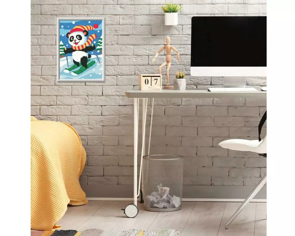 Ravensburger Malen nach Zahlen CreArt – Skiing Panda
