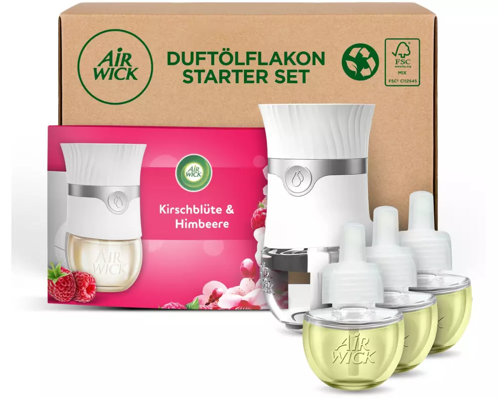 Air Wick Duftstecker eCom Starter-Set Kirschblüte & Himbeere