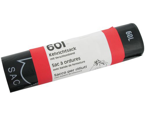 FLEXIPLAST Kehrichtsack R-Logo 60lt 1031 24my, 5 Rollen à 10 Stück