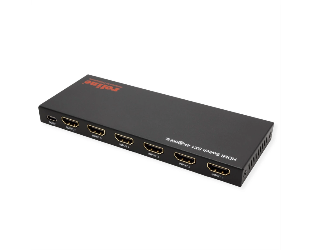 ROLINE 4K HDMI Switch, 5-fach, mit Fernbedienung
