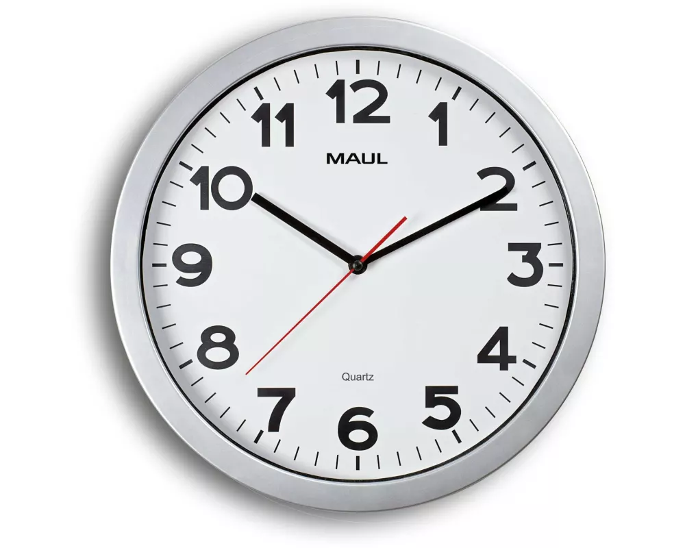 Maul Wanduhr MAULstep Ø 35 cm, Silber