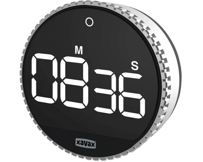 Xavax Küchentimer Rotation, Silber / Schwarz